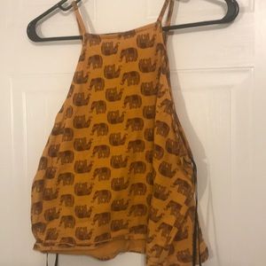 Mustard crop top